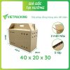 5 thùng carton có quai trơn 40x20x30cm không in đựng gà, thú cưng, đựng trái cây (Sao chép)